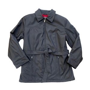 CS Signature Men’s Black Belted Water Repellant Jacket Size XL